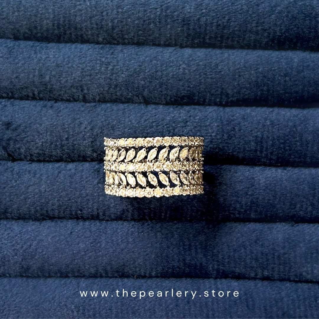 Gilded Eternity CZ Band Ring