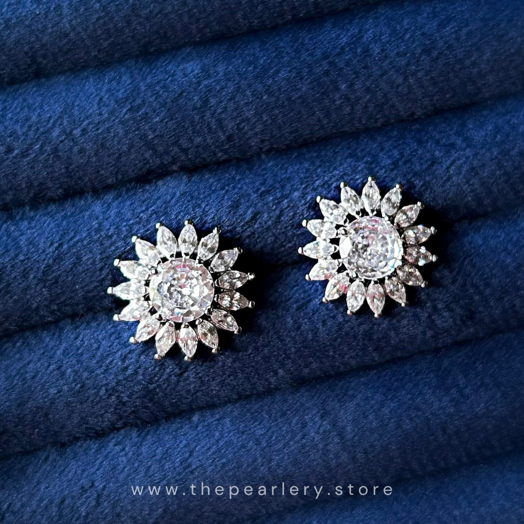 Sunflower CZ Studs
