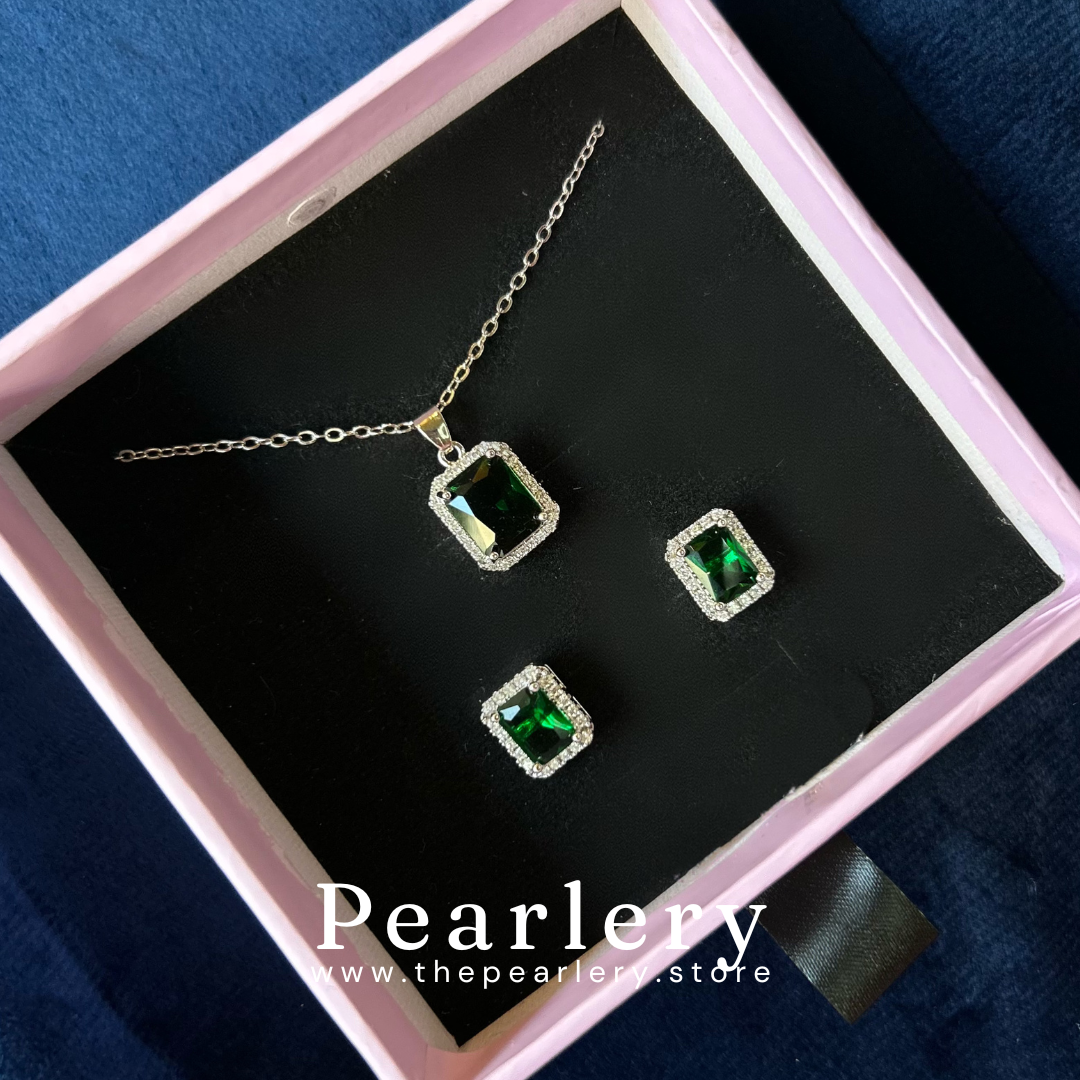 Esra Pendant Set - Green