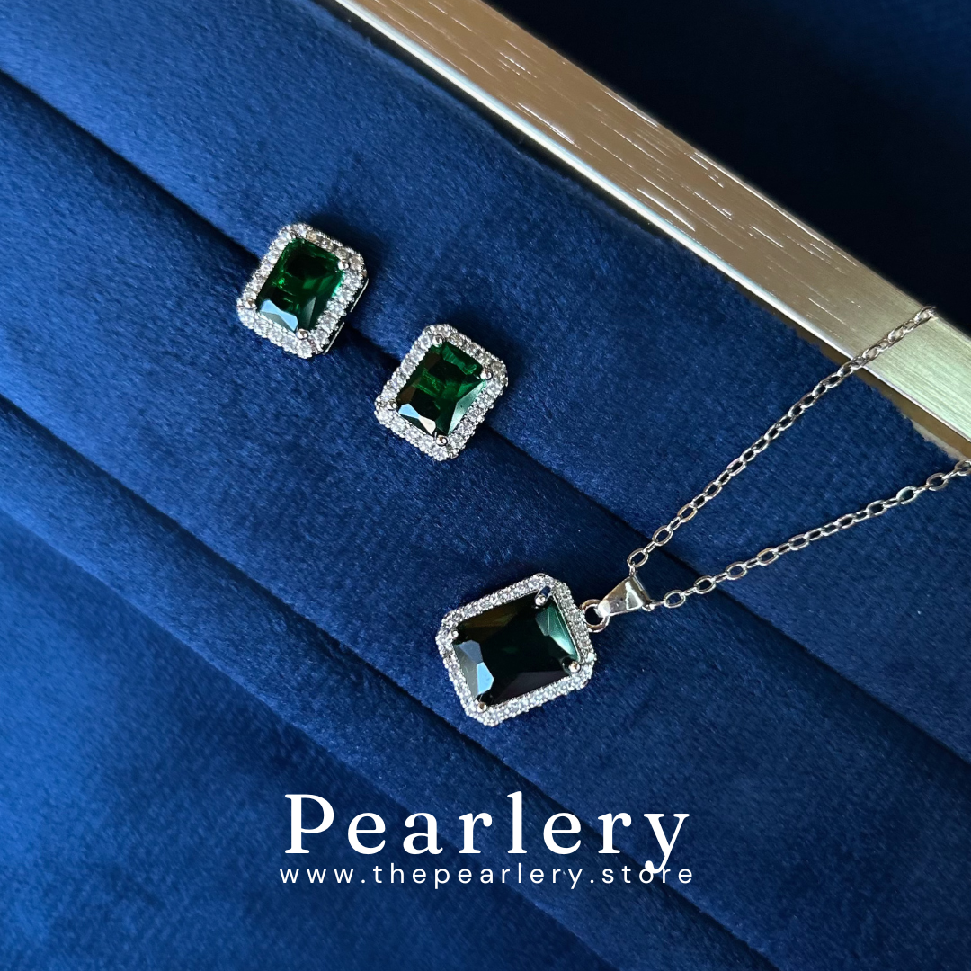 Esra Pendant Set - Green
