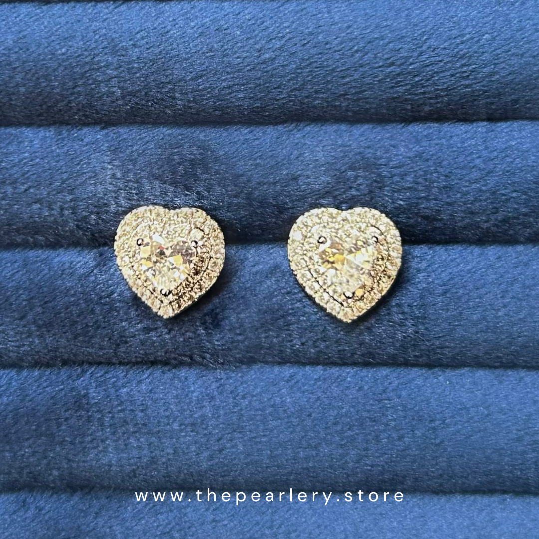Seraphina Heart Studs