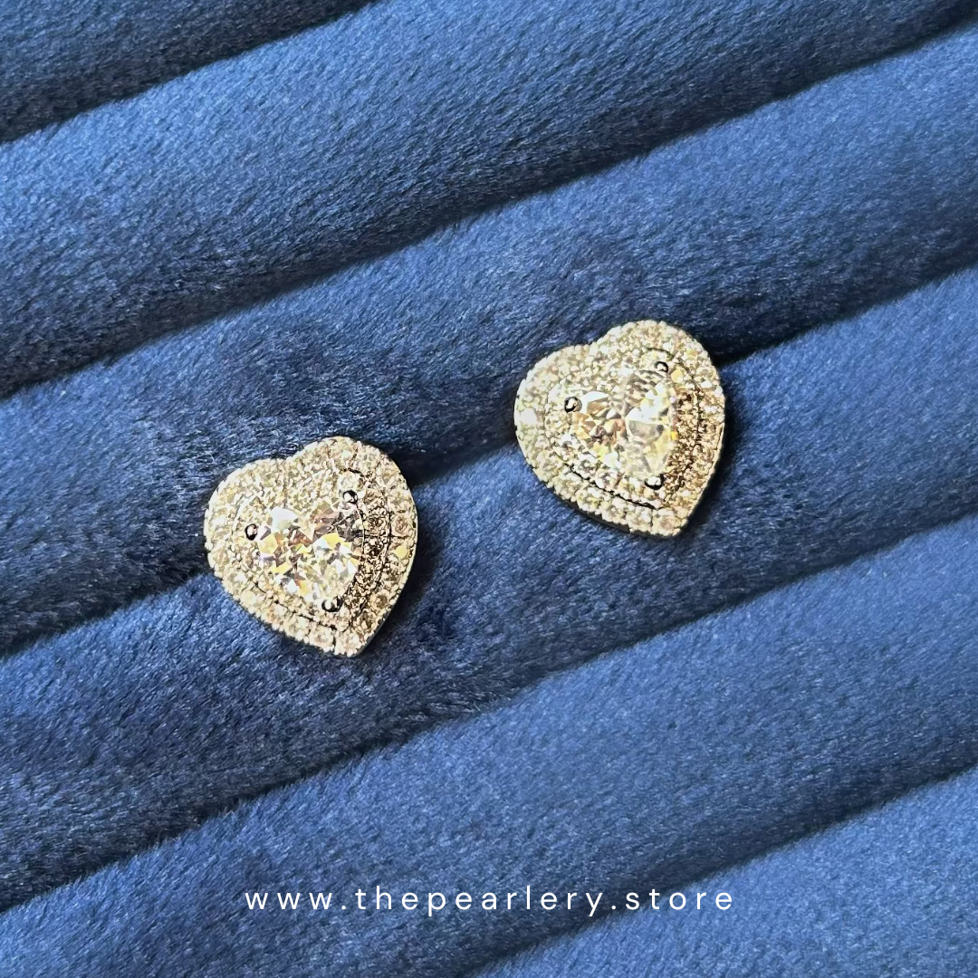 Seraphina Heart Studs