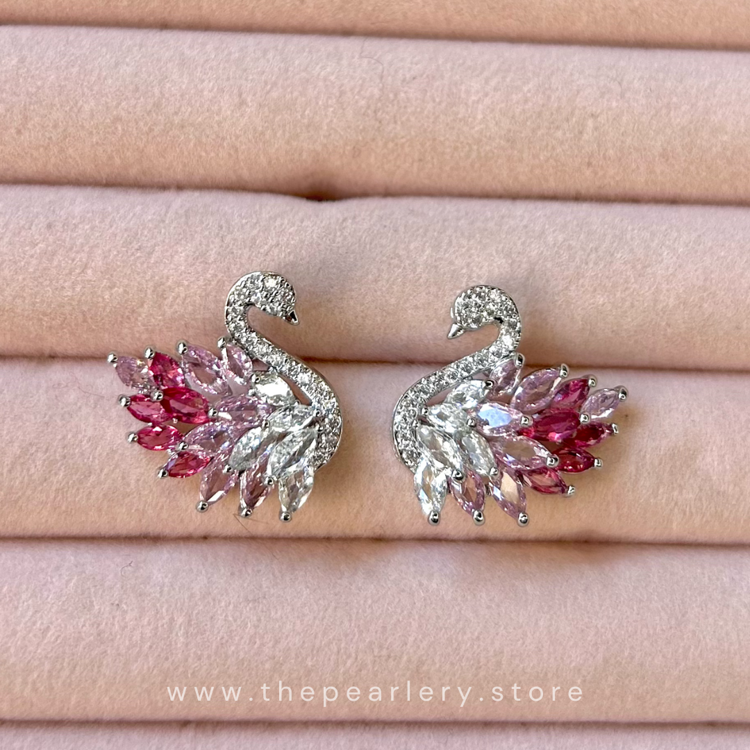 Celestial Swan Studs