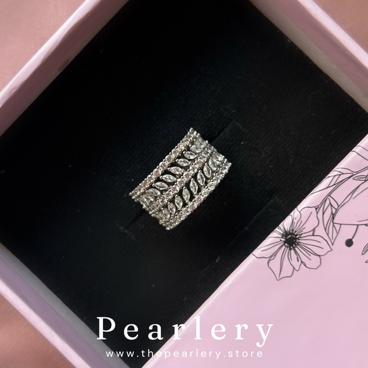 Gilded Eternity CZ Band Ring