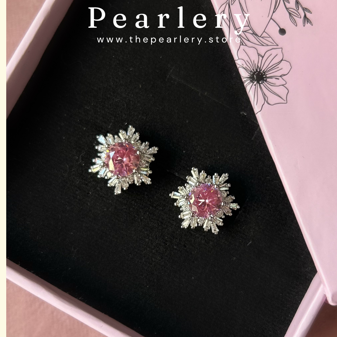 Rosé CZ Studs