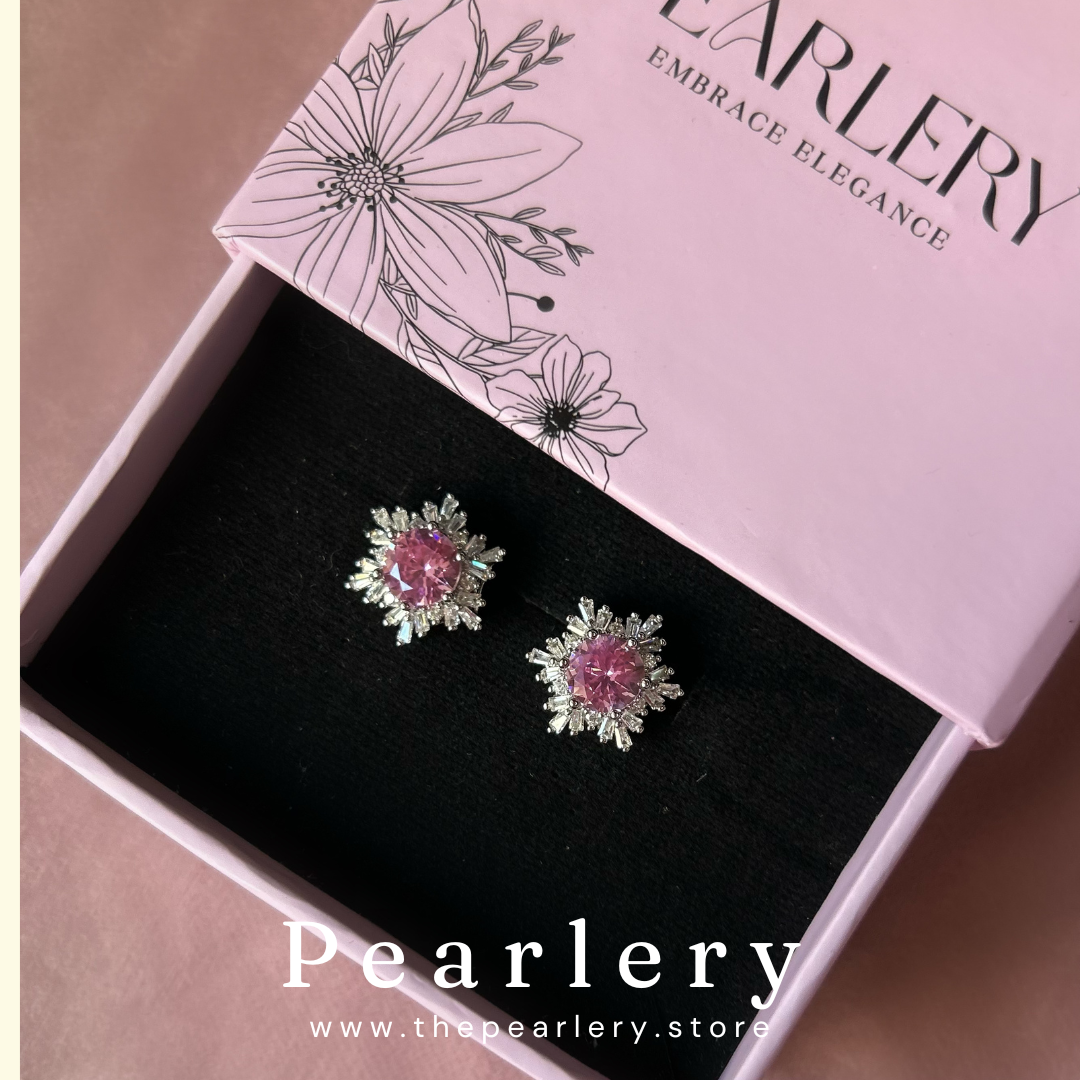 Rosé CZ Studs