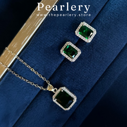 Esra Pendant Set - Green