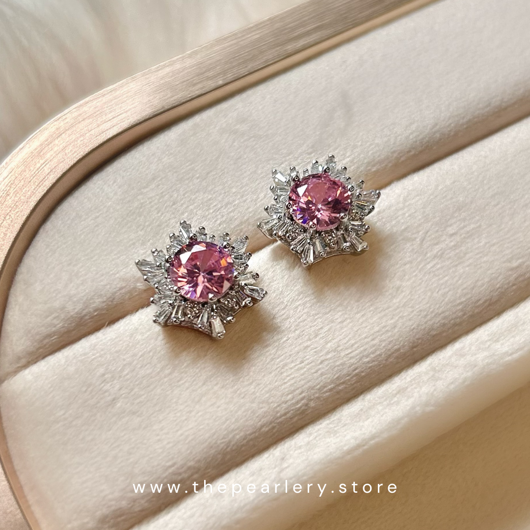 Rosé CZ Studs