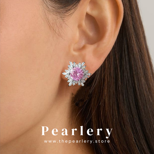Rosé CZ Studs